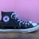 LEATHER HIGH TOP LACE UP CHUCK TAYLOR SNEAKERS