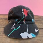 *AS-IS* FUN! 1980S WILD ALLOVER PRINT COTTON SNAPBACK HAT