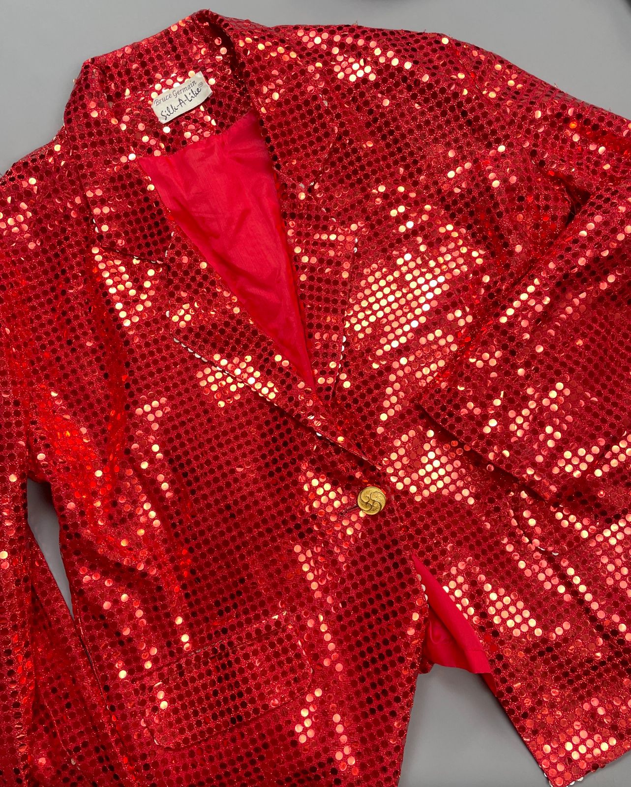 Fun! 1980s Sequin Party Blazer Gold Button | Boardwalk Vintage