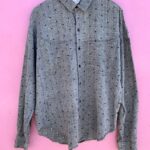 RARE! DEADSTOCK! JIMMY Z 1980S WOVEN BUTTON DOWN SHIRT