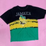 JAMAICA FLAG TIE-DYE T-SHIRT W/ ST LOUIS CARDINALS LOGO