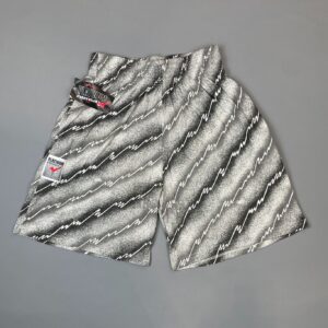 PLATINUM EVERYWEAR U.S.A GRAY LIGHTNING DEADSTOCK NWT 1990S COTTON WORKOUT SHORTS W/ POCKETS in GRAY