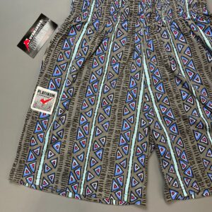 PLATINUM EVERYWEAR U.S.A GRAY TRIANGLE DEADSTOCK NWT 1990S COTTON WORKOUT SHORTS W/ POCKETS in GRAY