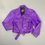 RIDICULOUSLY RADICAL 1980S ELECTRIC PURPLE LEATHER MOTORCYCLE JACKET