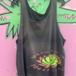 *AS IS* FADED OCEAN PACIFIC VOLLEYBALL NEON GRAPHIC TANK TOP