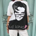 KD LANG INGENUE TOUR 1992 SIGNED DOUBLE SIDED FACE GRAPHIC SINGLE STITCH T SHIRT  AS-IS
