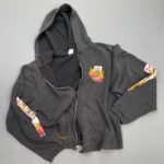 EPIC HARLEY DAVIDSON FLAMING ROYAL FLUSH ZIPUP HOODED SWEATSHIRT