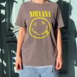 1992 FADED NIRVANA SMILEY FACE GRAPHIC 100% COTTON T-SHIRT