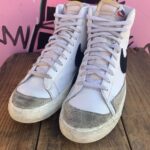 NIKE HIGH TOP BLAZER MID 77 CRAFT SUEDE PATCHWORK SNEAKERS