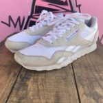 REEBOK CLASSIC NYLON AND SUEDE SNEAKERS