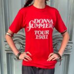 DEADSTOCK DONNA SUMMER METALLIC SILVER 1981 SUMMER IS BACK TOUR MERCH TSHIRT