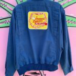 RETRO EMBROIDERED SCHWANS ICE CREAM DELIVERY ZIP-UP JACKET W/ RON