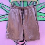 SILKY ROSE DESIGN DRAWSTRING SHORTS