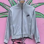 AS-IS 1980S NIKE ZIP UP TRACK JACKET W/ PIPING WHITE TAG