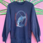 *AS-IS* BREACHED WHALE GRAPHIC REVERSE WEAVE PULLOVER SWEATSHIRT