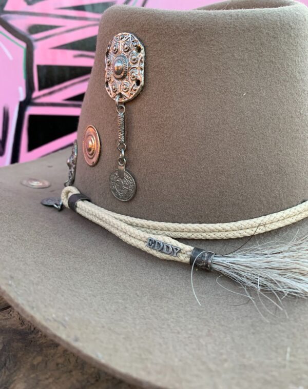 COWBOY HAT W/ FUNKY METAL EMBELISHMENTS