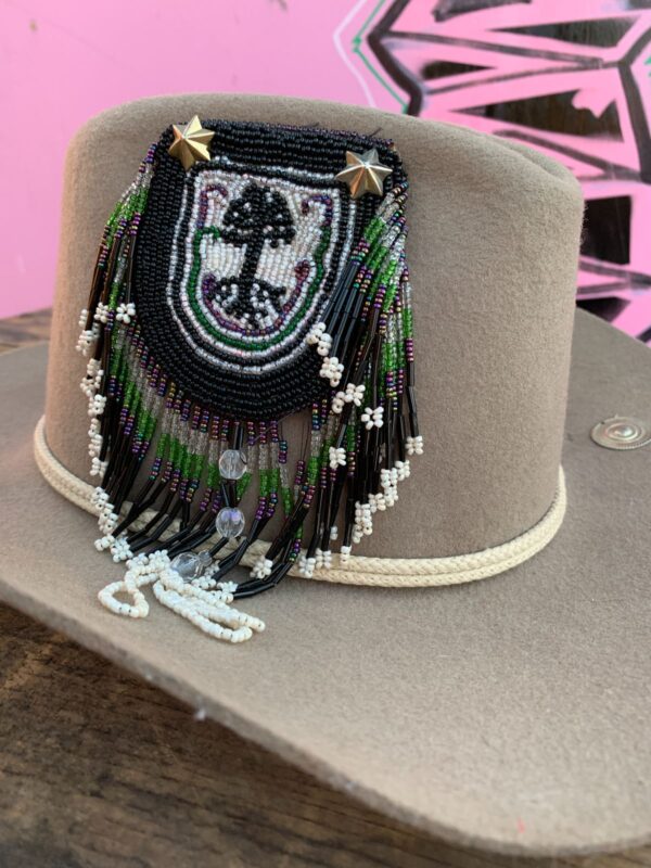 COWBOY HAT W/ FUNKY METAL EMBELISHMENTS