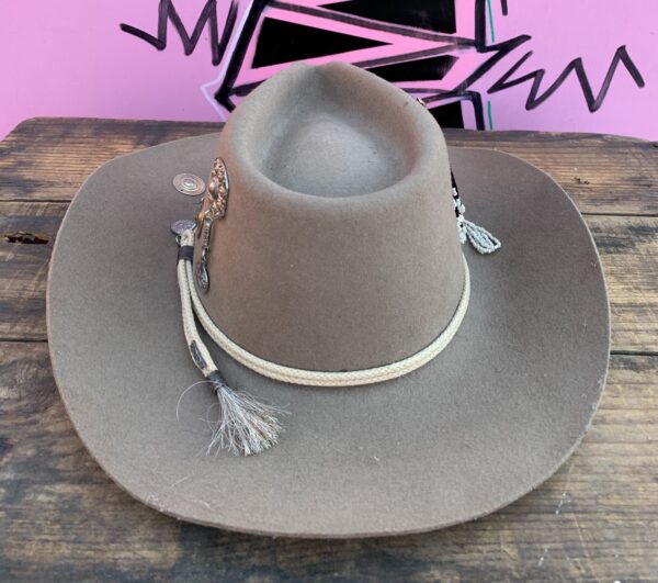COWBOY HAT W/ FUNKY METAL EMBELISHMENTS
