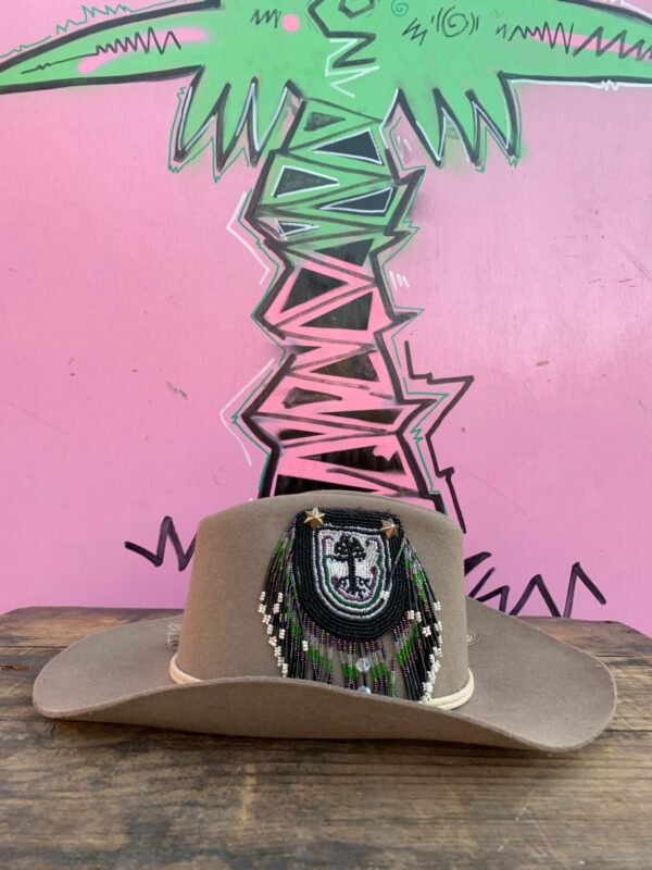 COWBOY HAT W/ FUNKY METAL EMBELISHMENTS
