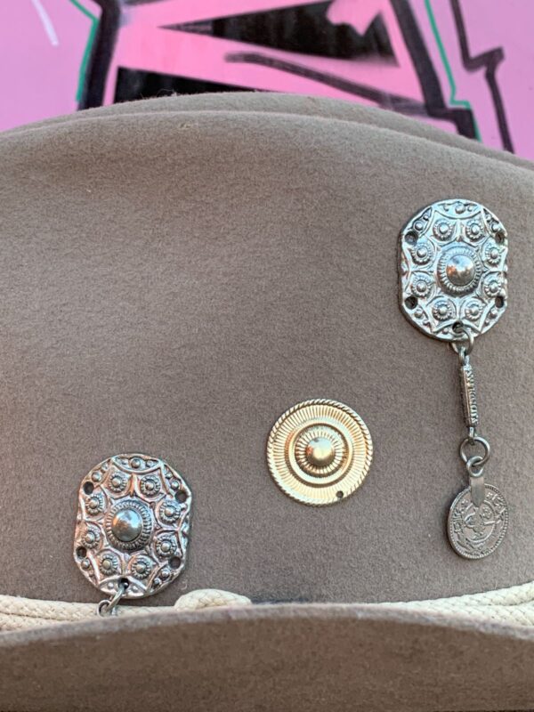 COWBOY HAT W/ FUNKY METAL EMBELISHMENTS