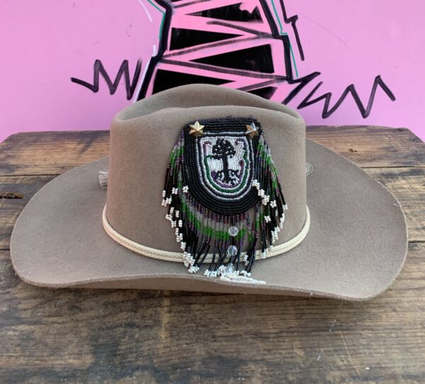 COWBOY HAT W/ FUNKY METAL EMBELISHMENTS