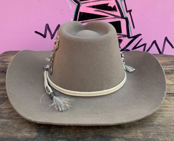 COWBOY HAT W/ FUNKY METAL EMBELISHMENTS