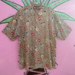 1990S ALLOVER TAHITI PRINT HAWAIIAN STYLE SHIRT