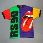 1990 ROLLING STONES COLORBLOCK TONGUE AND LIPS URBAN JUNGLE T-SHIRT