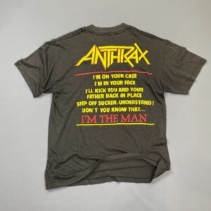 1987 ANTHRAX IM THE MAN TOUR T-SHIRT in BLACK