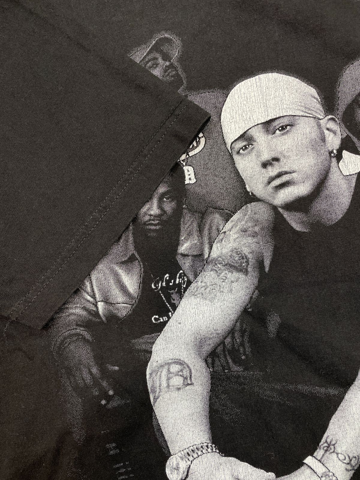 Y2K EMINEM D12 WORLD DOUBLE SIDED RAP T-SHIRT in BLACK
