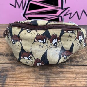 Photo detail:AS-IS LOONEY TUNES TAZ ALL OVER PRINT FANNY PACK W/ LEATHER STRAP