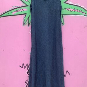 Photo detail:52% LINEN LONG DRESS WITH SHOULDER BUTTON DETAIL