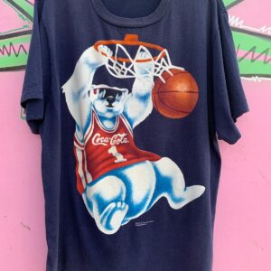 Photo detail:1995 COCA COLA POLAR BEAR SLAM DUNK GRAPHIC SINGLE STITCH T-SHIRT