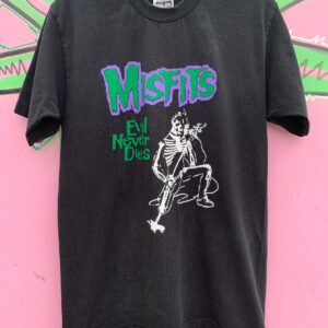 Photo detail:BOOTLEG MISFITS EVIL NEVER DIES GRAPHIC T-SHIRT