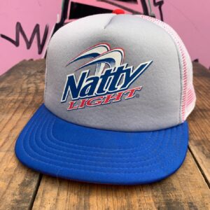 Photo detail:NATTY LIGHT SCREENPRINTED BEER PROMO SNAPBACK TRUCKER HAT