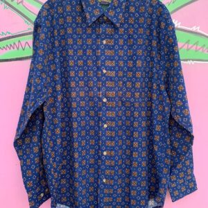 Photo detail:1990S NWT DEADSTOCK SQUARED PAISLEY CORDUROY BUTTON DOWN SHIRT