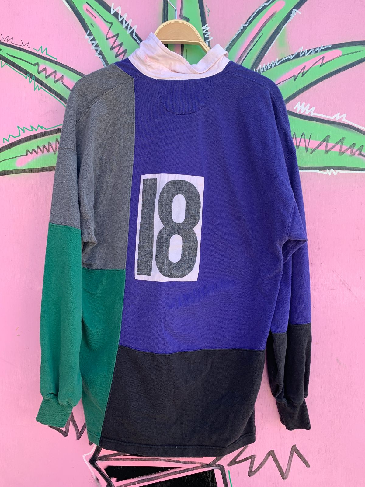 *as-is* Colorblock Long Sleeve Rugby Shirt #18 | Boardwalk Vintage