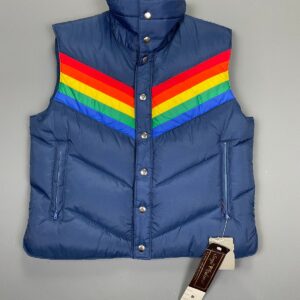 Photo detail:RAD! 1970S-80S DEADSTOCK RAINBOW STRIPED REVERSIBLE PUFFER VEST