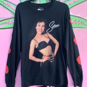 Photo detail:RE-POP LONG SLEEVE SELENA TSHIRT ROSE PRINT SLEEVE HITS