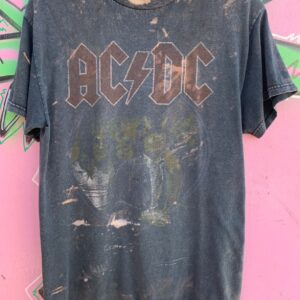 Photo detail:REPOP THRASHED BLEACH DYED AC DC HIGHWAY TO HELL GRAPHIC T-SHIRT