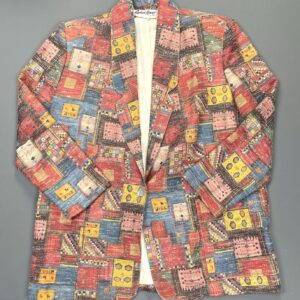 Photo detail:FUNKY 1970S MADRAS STYLE PATCHWORK PRINTED BLAZER SUIT JACKET