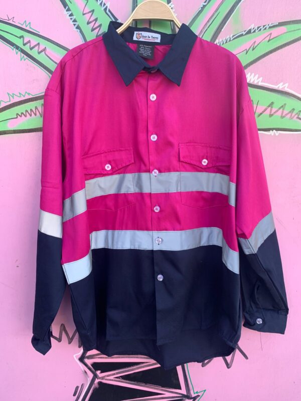 Fun! Utility Color Block Fire-proof Jacket Reflective Stripes ...