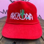 ARIZONA EMBROIDERED CORDUROY STRAP BACK HAT