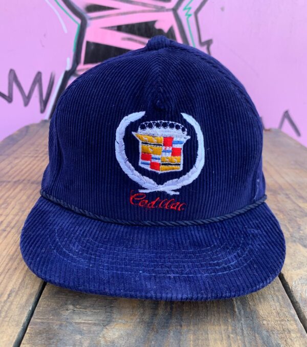 CADILLAC EMBROIDERED CORDUROY SNAPBACK HAT