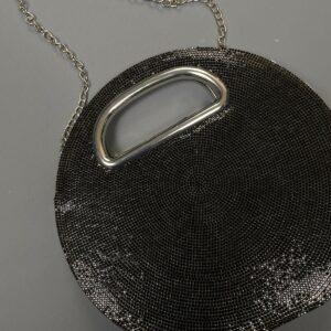 Photo detail:1990S | EARLY Y2K STRUCTURED FULLY RHINESTONED CIRCLE SHOULDER BAG, CHAIN STRAP