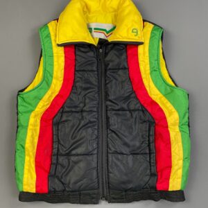 Photo detail:AS-IS EPIC JOHN DEERE RASTA COLORBLOCK PUFFER VEST