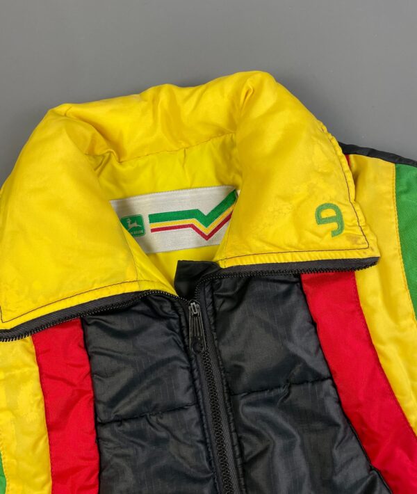 AS-IS EPIC JOHN DEERE RASTA COLORBLOCK PUFFER VEST