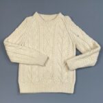 RETRO 100% IRISH WOOL HAND WOVEN KNIT FISHERMANS SWEATER