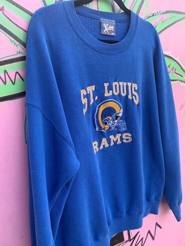 EMBROIDERED NFC CHAMPIONS ST. LOUIS RAMS FOOTBALL HOODED SWEATSHIRT