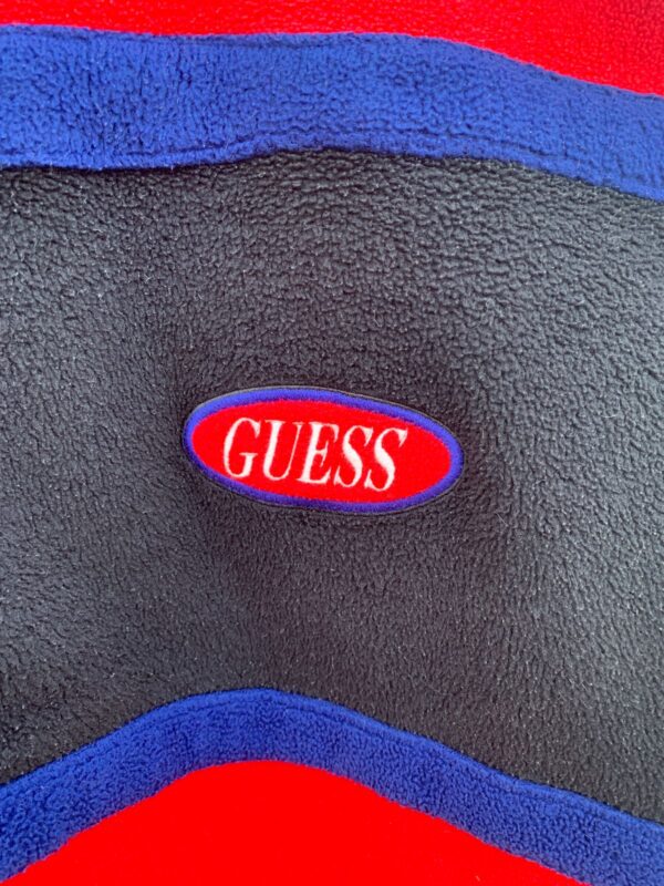 GUESS COLORBLOCK  FLEECE ZIP UP SWEATSHIRT